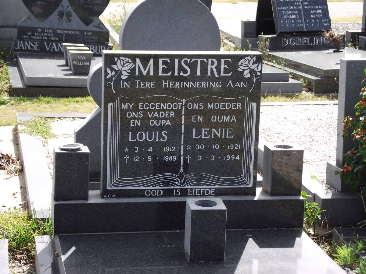 MEISTRE Louis F. 1912-1989 & M.A. 1921-1994
