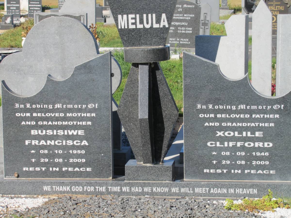 MELULA Xolile Clifford 1946-2009 & Busisiwe Francisca 1950-2009