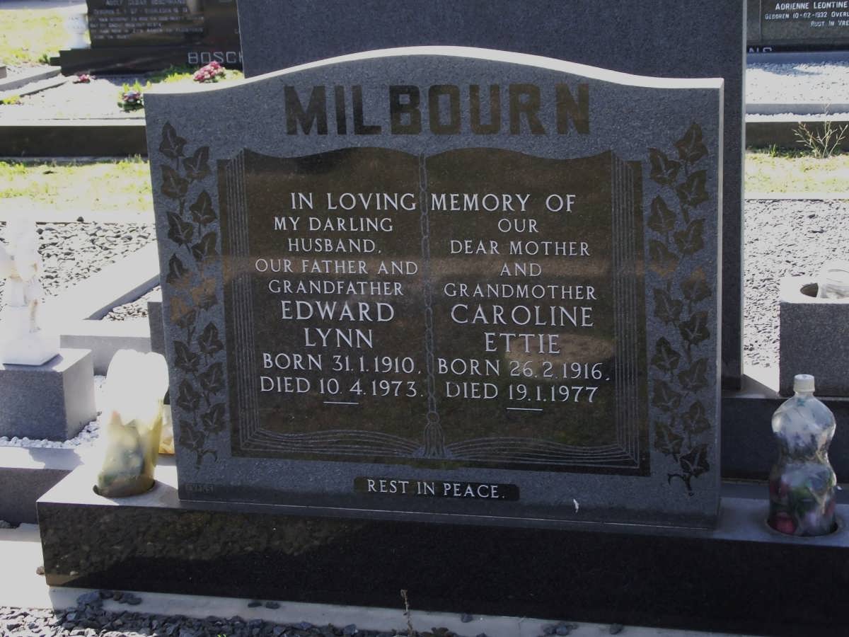 MILBOURN Edward Lynn 1910-1973 & Caroline Ettie 1916-1977