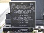 MINNIE Andries Edward 1920-1989 & Magaretha Cornelia 1917-1996