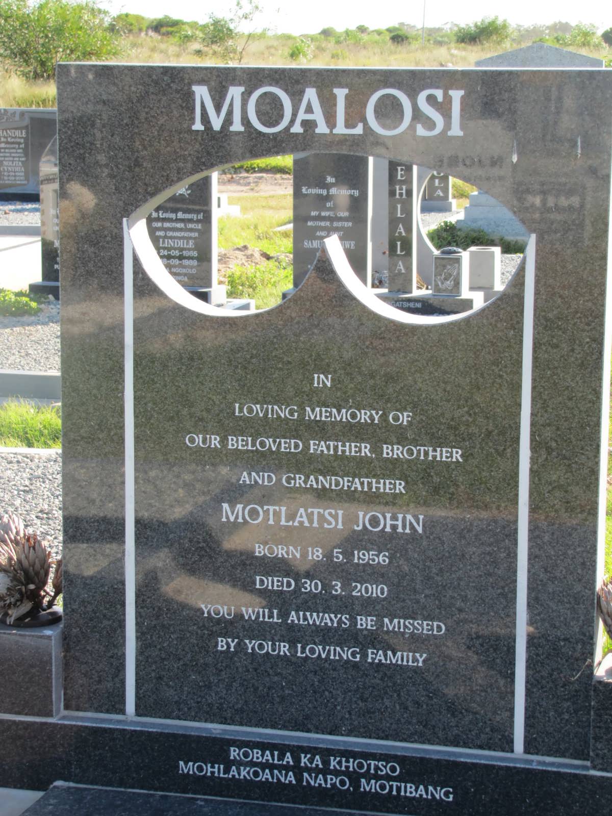 MOALOSI Motlatsi John 1956-2010
