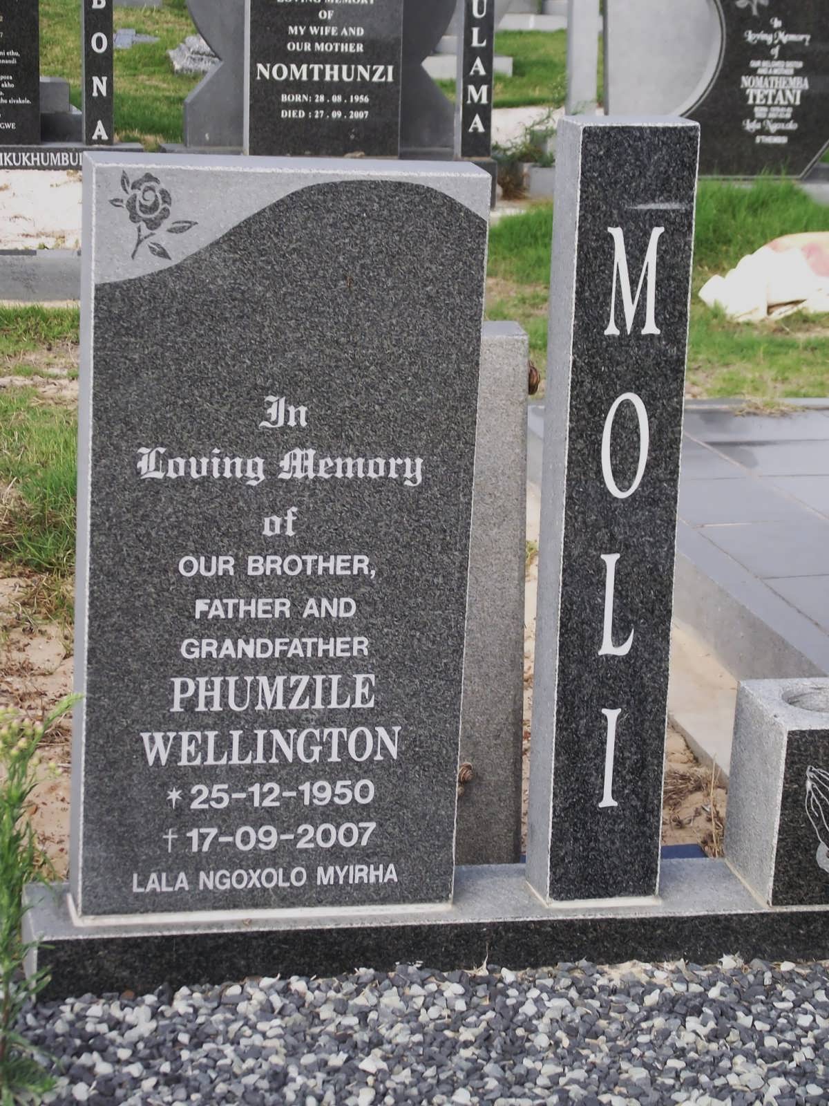 MOLI Phumzile Wellington 1950-2007
