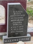 MONAKALI Zoliswa Portia 1972-2006