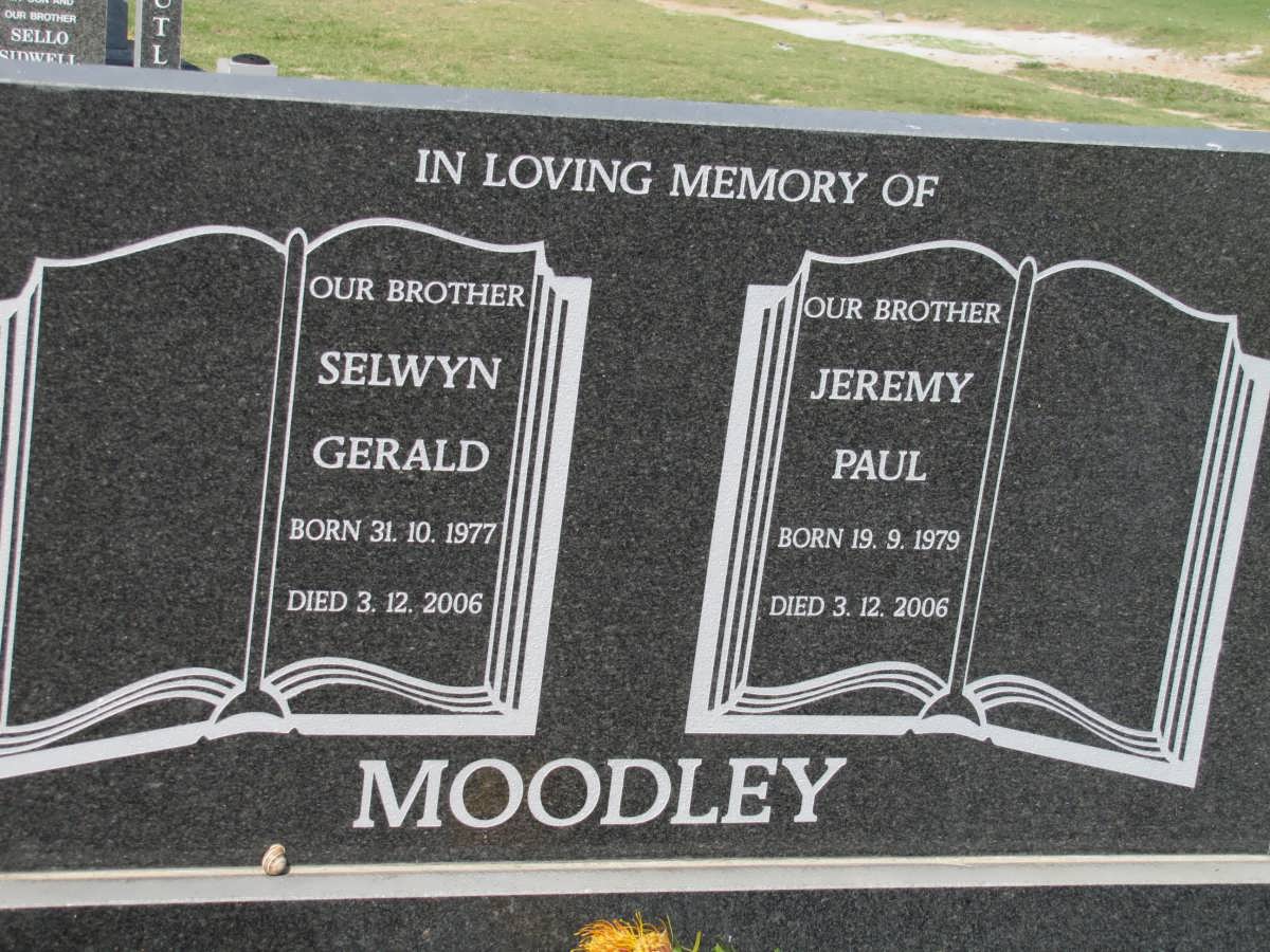 MOODLEY Selwyn Gerald 1977-2006 :: MOODLEY Jeremy Paul 1979-2006
