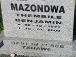 MAZONDWA Thembile Benjamin 1971-2009