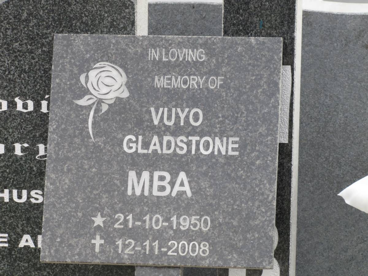 MBA Vuyo Gladstone 1950-2008