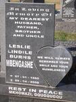 MBENGASHE Leslie Lindile Burns 1960-2009