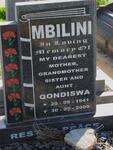 MBILINI Qondiswa 1941-2009