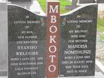 MBOKOTO Nyaniso Welcome 1962-2008 & Mandisa Nomthunzi 1963-2006