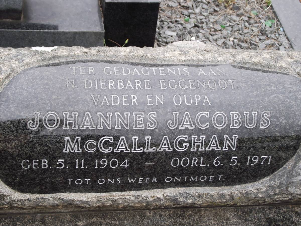 McCALLAGHAN Johannes Jacobus 1904-1971