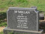 MCMILLAN Juliette 1942-2007