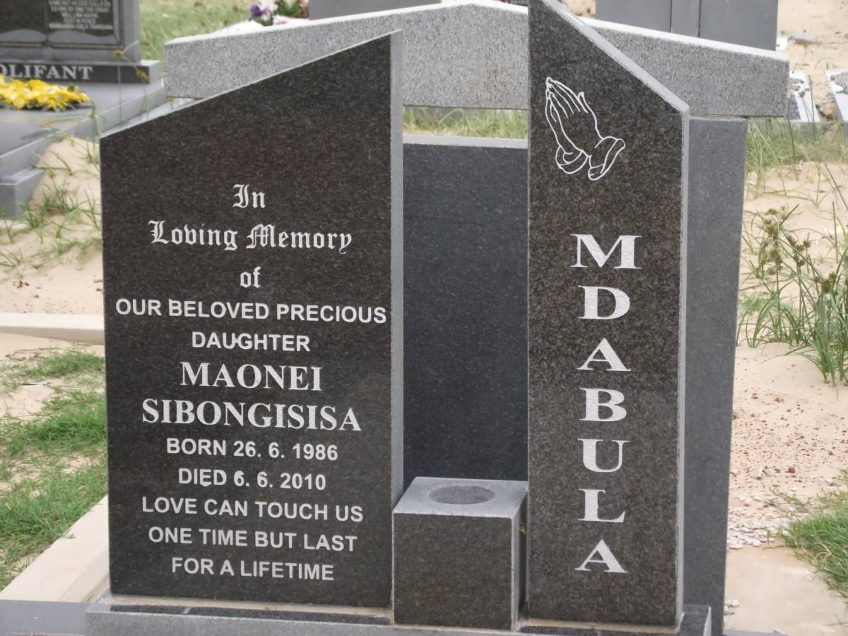MDABULA Maonei Sibongisisa 1986-2010