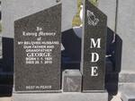 MDE George 1924-2010