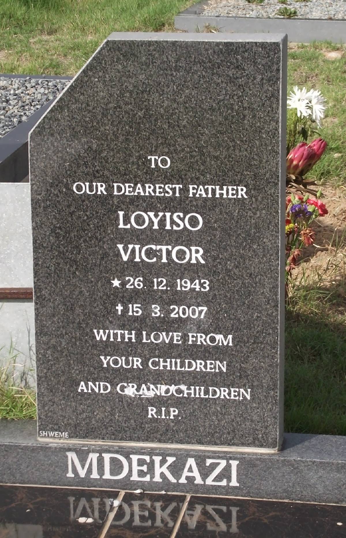 MDEKAZI Loyiso Victor 1943-2007