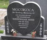 MGCOKOCA Nondzwakazi Rosie 1936-2007