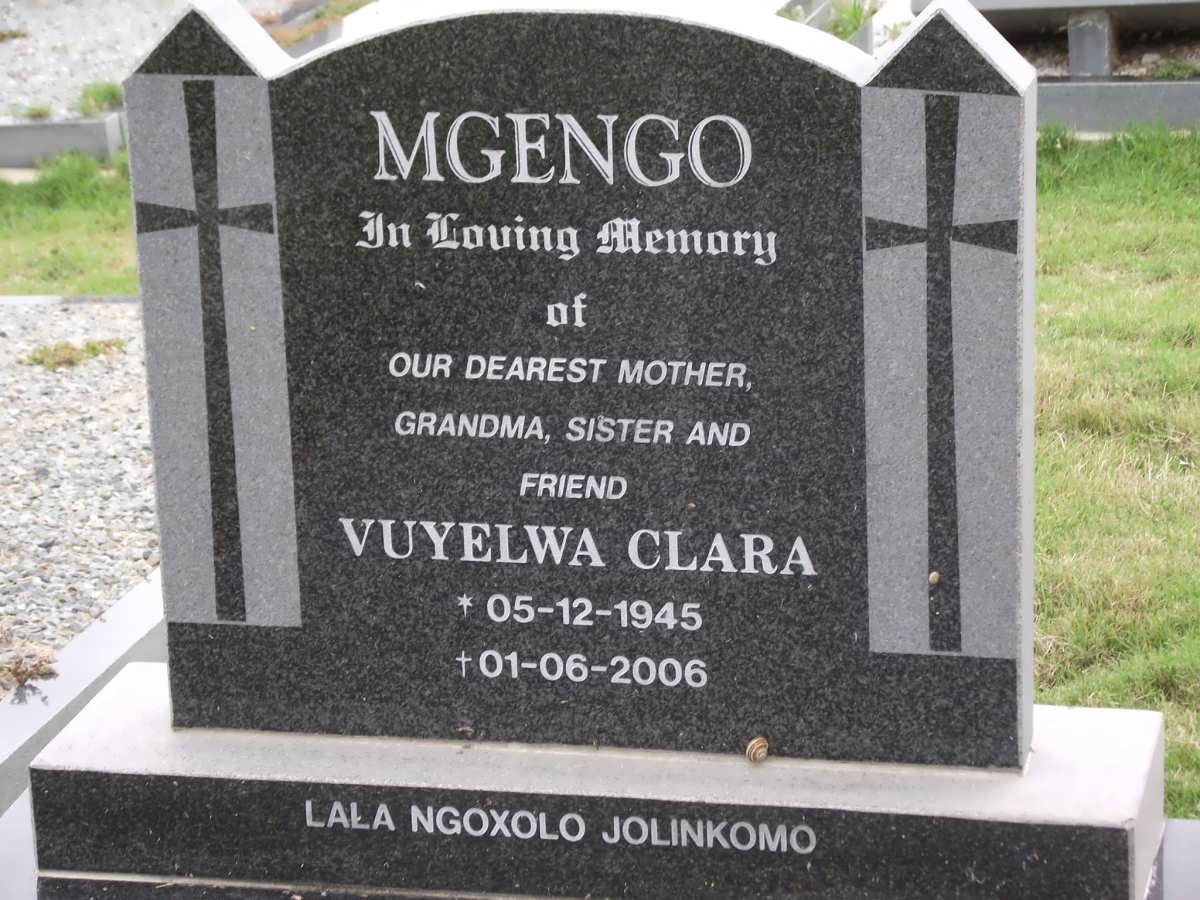 MGENGO Vuyelwa Clara 1945-2006