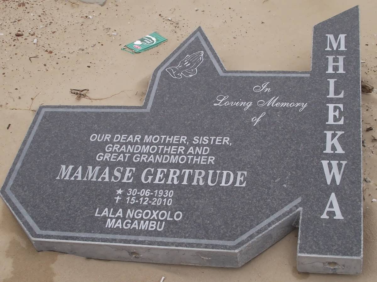 MHLEKWA Mamase Gertrude 1930-2010