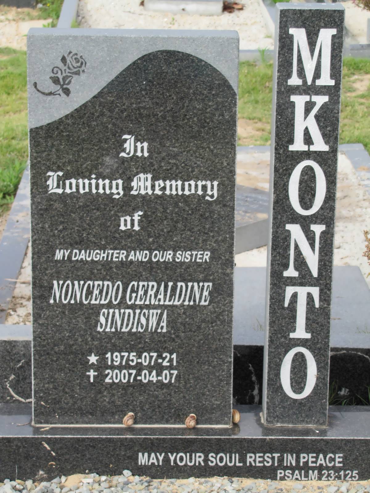 MKONTO Noncedo Geraldine Sindiswa 1975-2007
