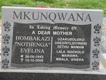 MKUNQWANA Hombakazi Evelina 1943-2008