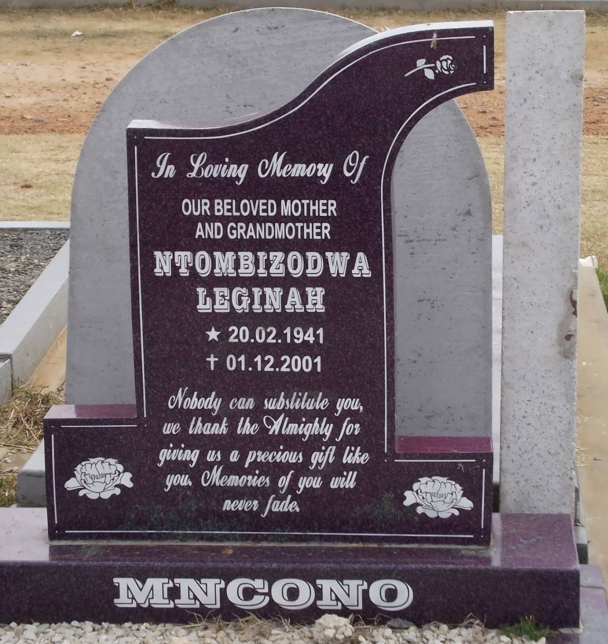 MNCONO Ntombizodwa Leginah 1941-2001