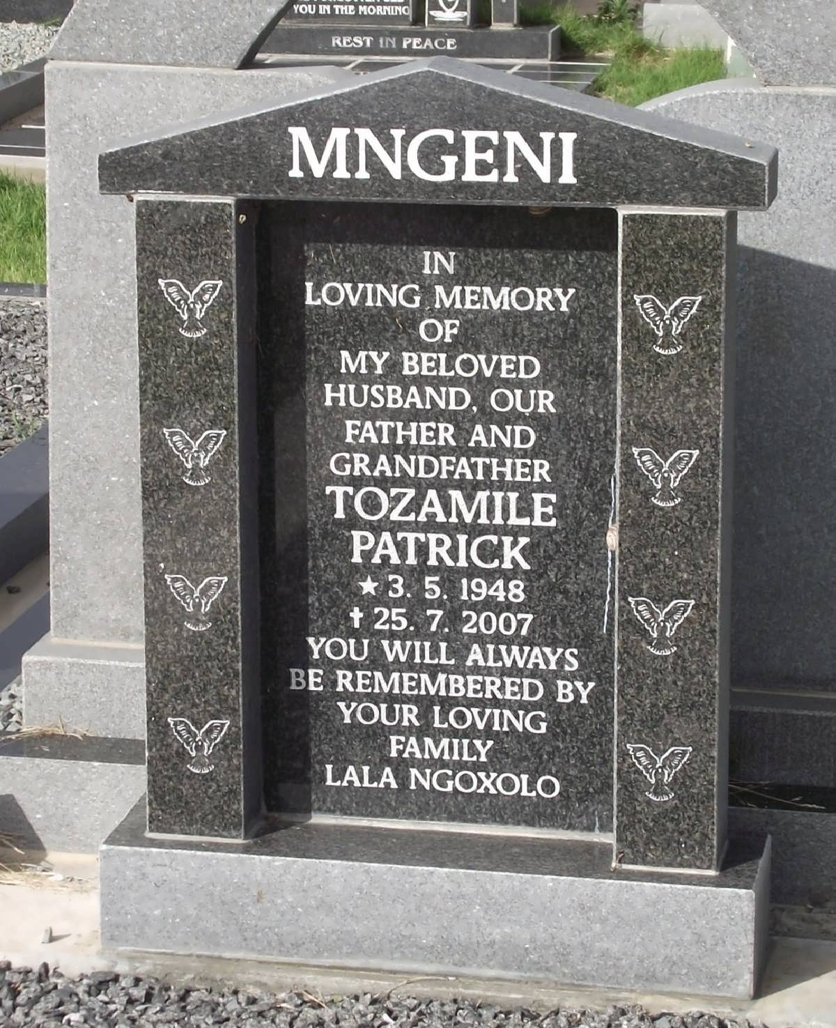 MNGENI Tozamile Patrick 1948-2007