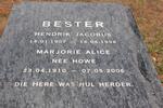 BESTER Hendrik Jacobus 1907-1998 & Marjorie Alice HOWE 1910-2006