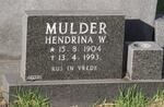 MULDER Hendrina W. 1904-1993