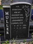 MULLER Johannes Cornelius 1922-1979