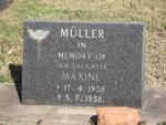 MULLER Maxine 1958-1958