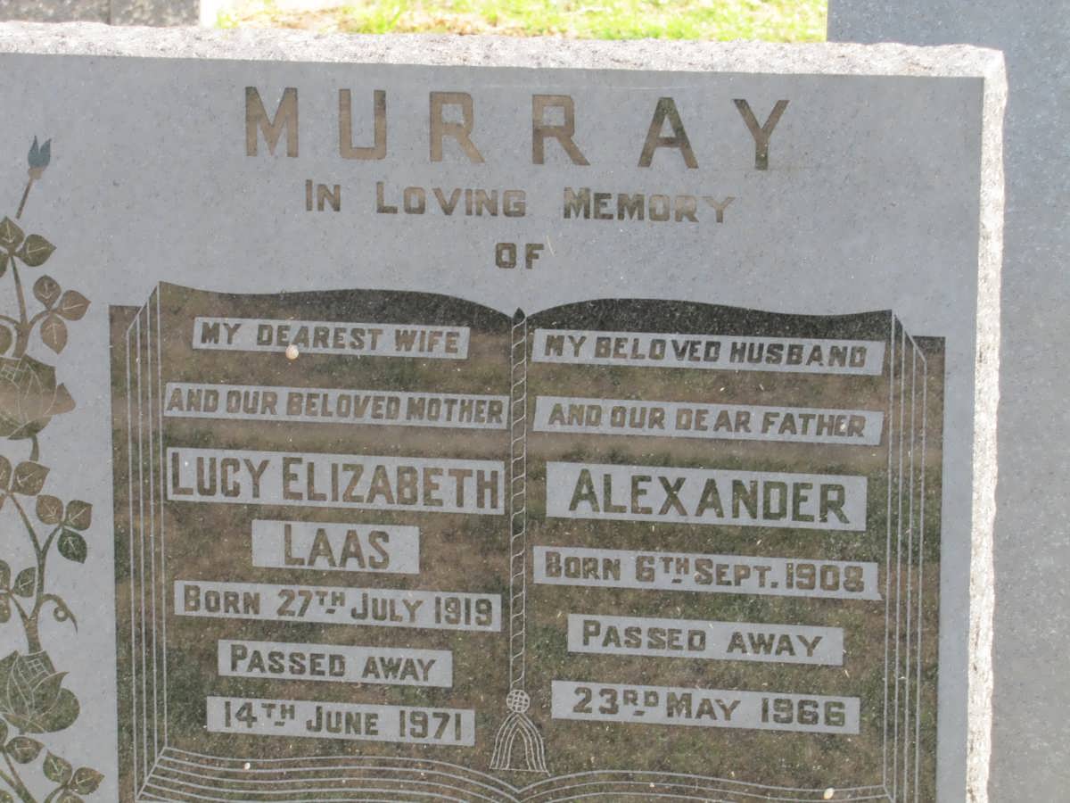 MURRAY Alexander 1908-1966 & Lucy Elizabeth Laas 1919-1971
