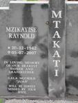 MTAKATI Mzikayise Raynold 1942-2007