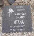 MTANA Maureen Ghandi 1953-1976