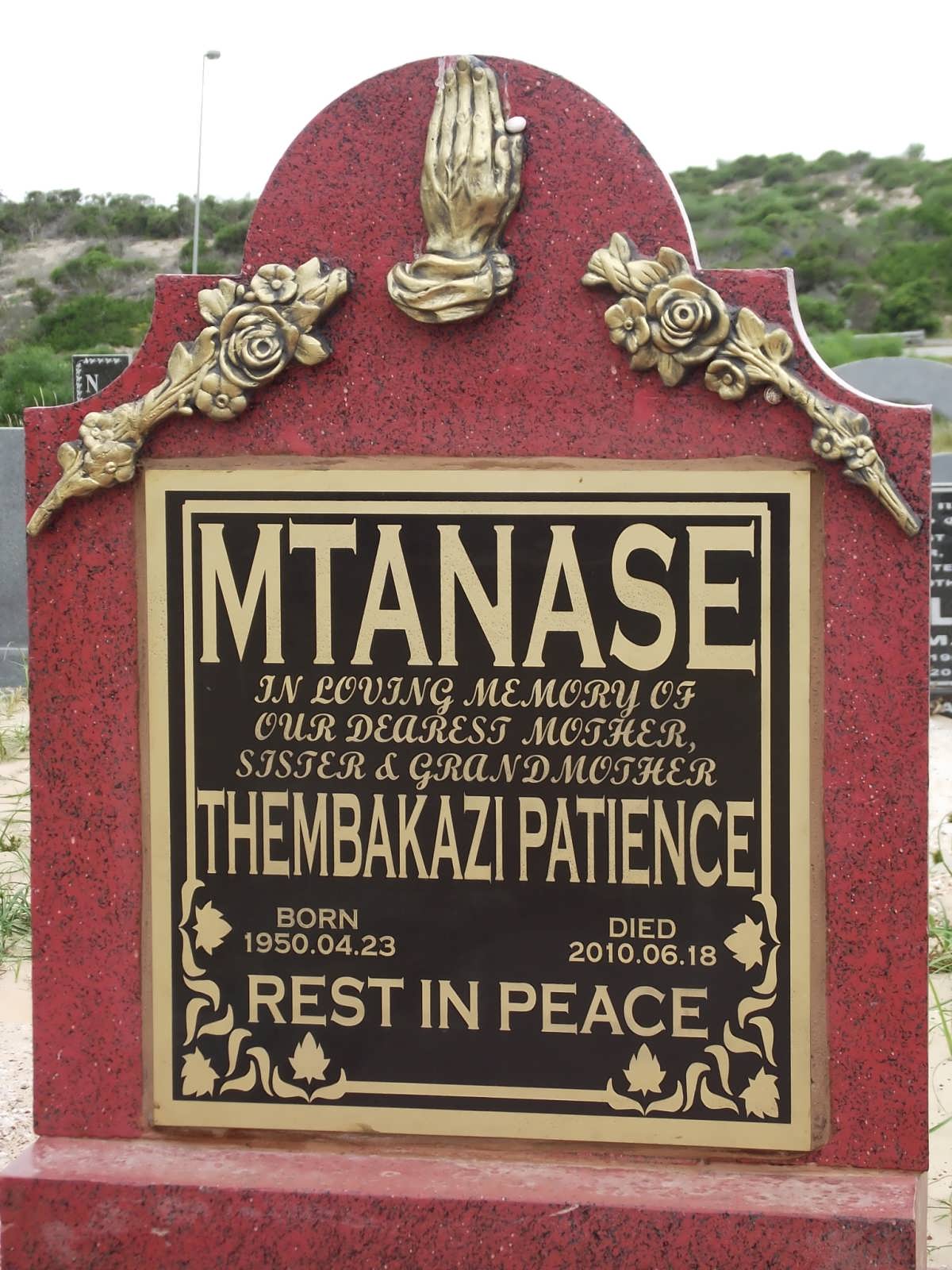 MTANASE Thembakazi Patience 1950-2010