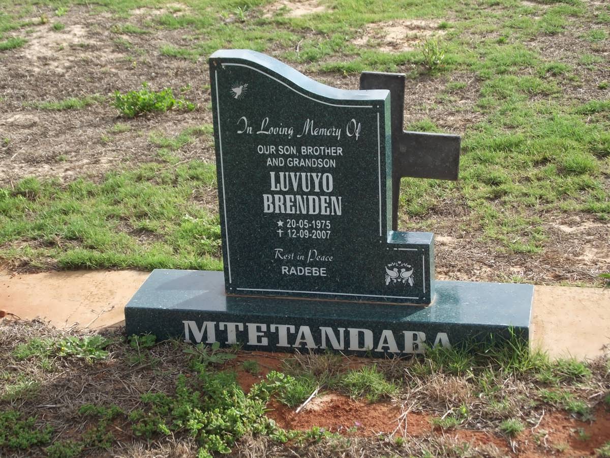 MTETANDABA Luvuyo Brenden 1975-2007