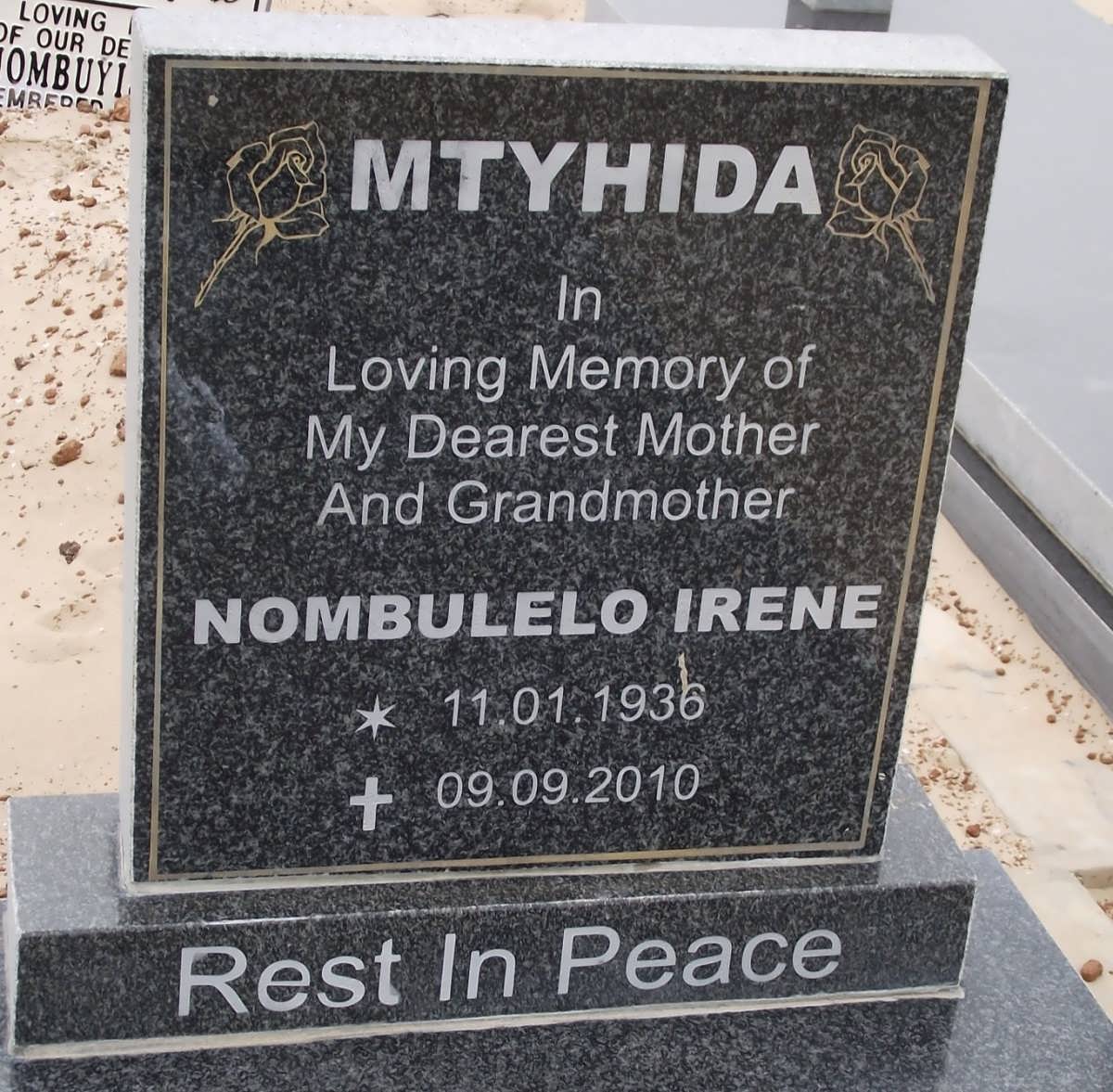 MTYHIDA Nombulelo Irene 1936-2010