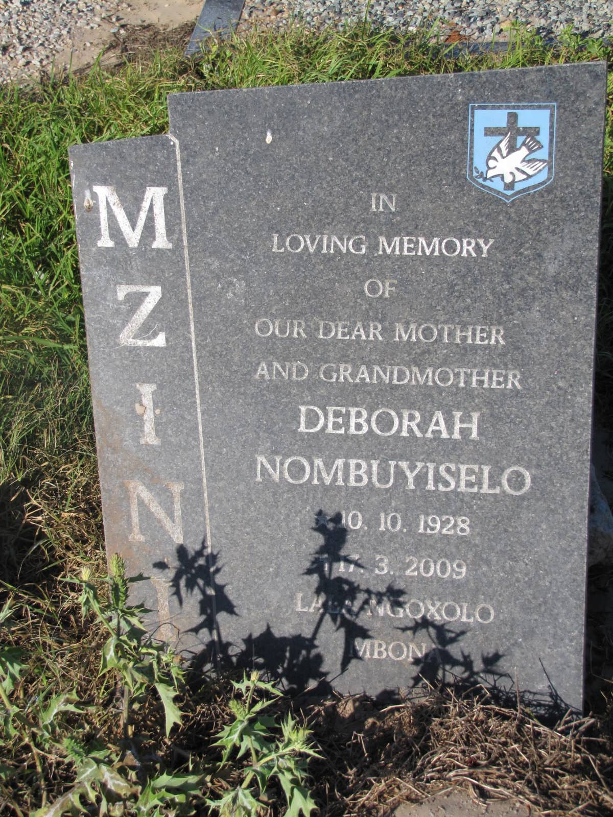 MZINI Deborah Nombuyiselo 1928-2009