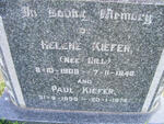 KIEFER Paul 1898-1974 & Helene HILL 1909-1948