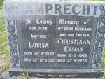 LAMPRECHT Christiaan Essias 1926-1970 & Louisa 1922-2002