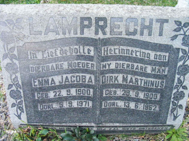 LAMPRECHT Dirk Marthinus 1900-1962 & Emma Jacoba 1900-1971