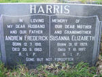 HARRIS Andrew Frederick 1918-1963 & Susanna Elizabeth 1929-1997