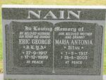 NAIN Eric George 1917-1999 & Maria Antonia 1917-2003
