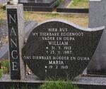 NANCE William 1913-1987 & Maria 1919-2003