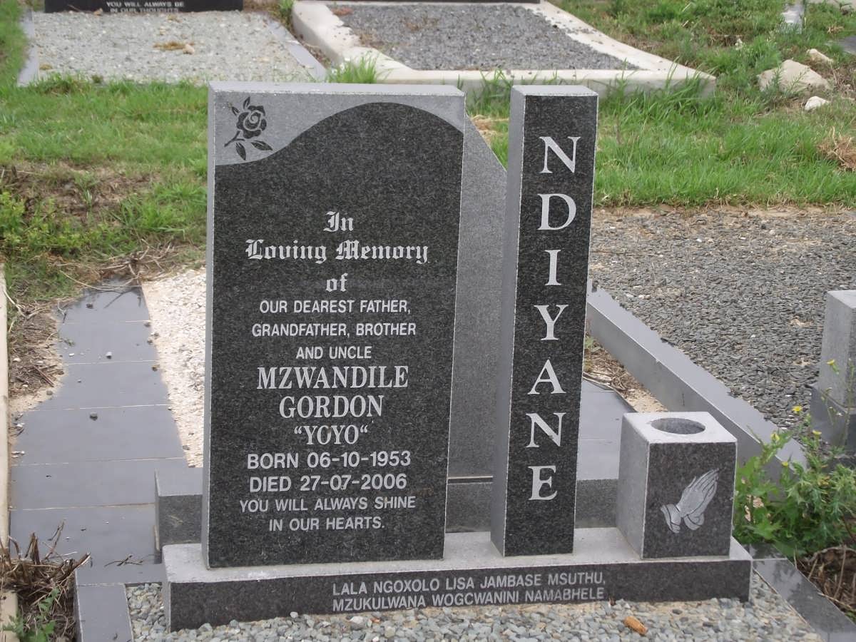 NDIYANE Mzwandile Gordon 1953-2006