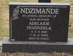 NDZIMANDE Adelaide Nozindela 1928-2000