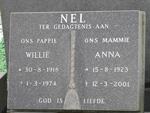 NEL Willie 1918-1974 & Anna 1923-2001