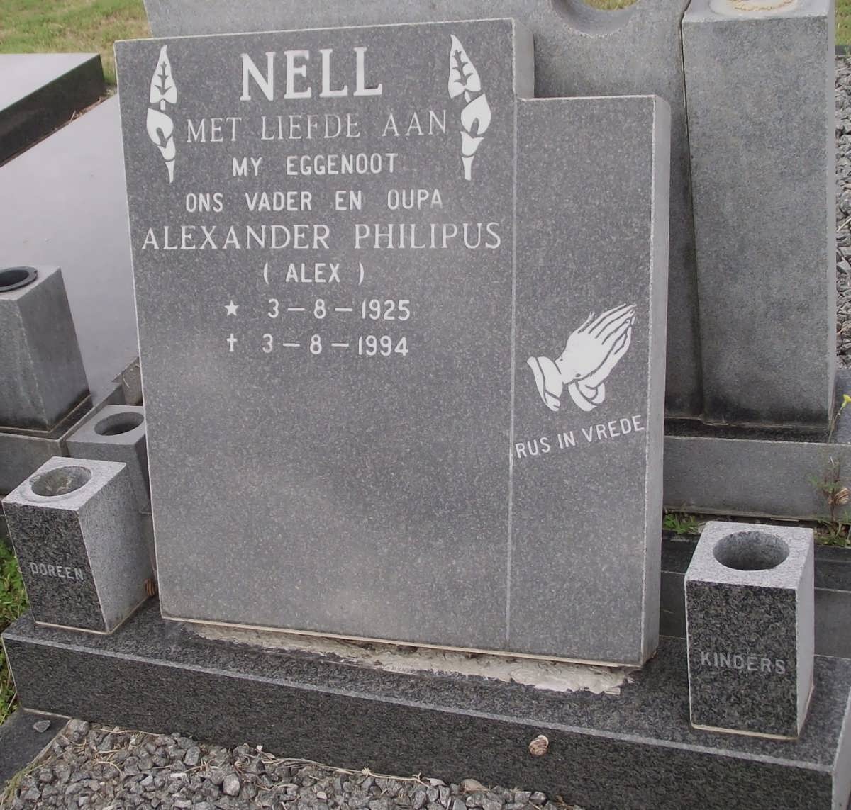 NELL Alexander Philipus 1925-1994