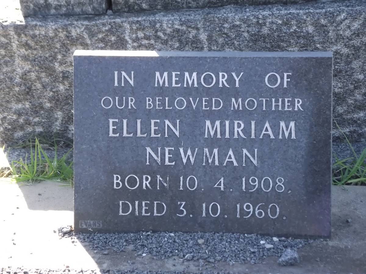 NEWMAN Ellen Miriam 1908-1960