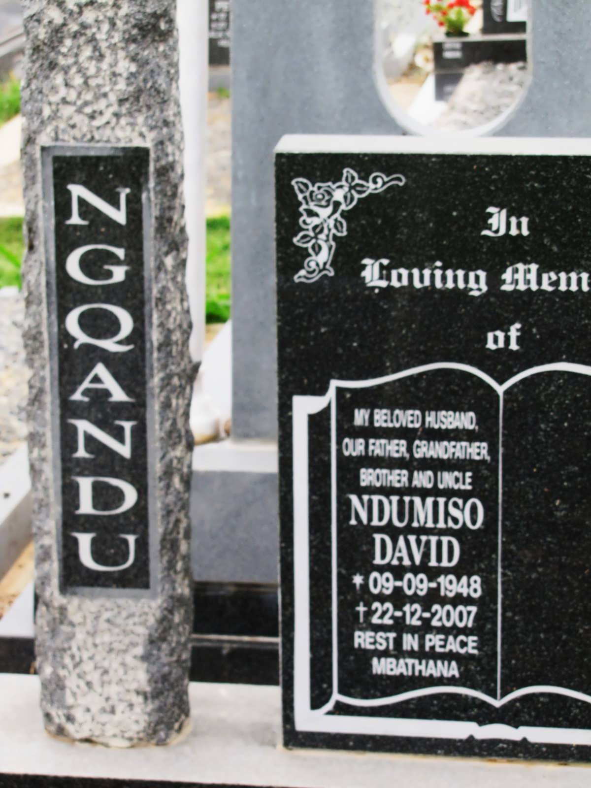 NGQANDU Ndumiso David 1948-2007