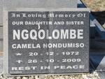 NGQOLOMBE Camela Nondumiso 1972-2009