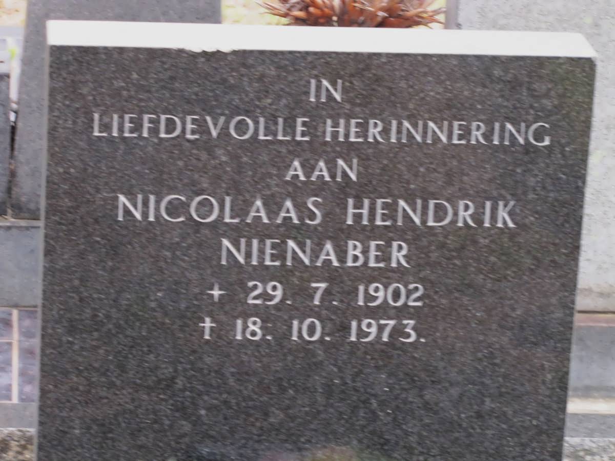 NIENABER Nicolaas Hendrik 1902-1973